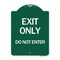 Signmission Designer Series Sign Exit Do Not Enter, Green & White Aluminum Sign, 18" H, GW-1824-24554 A-DES-GW-1824-24554 - alternate 1
